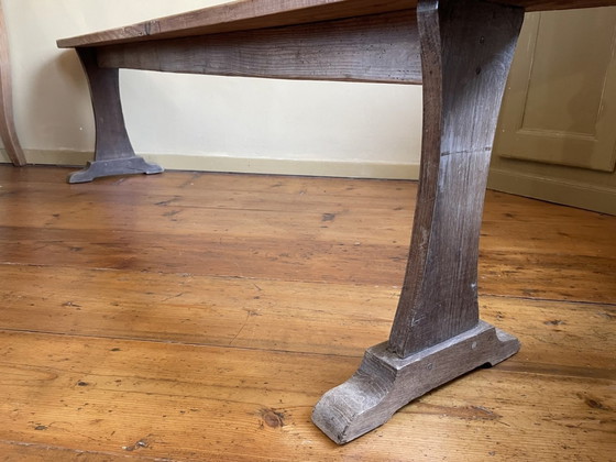 Image 1 of Lange Bank Kerkbank Frans Antiek 195 Cm.