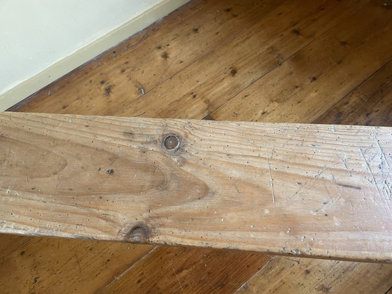 Image 1 of Lange Bank Kerkbank Frans Antiek 195 Cm.