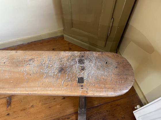 Image 1 of Lange Bank Kerkbank Frans Antiek 195 Cm.