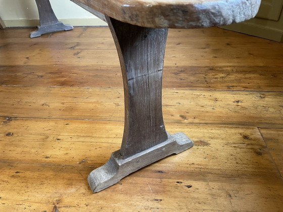 Image 1 of Lange Bank Kerkbank Frans Antiek 195 Cm.