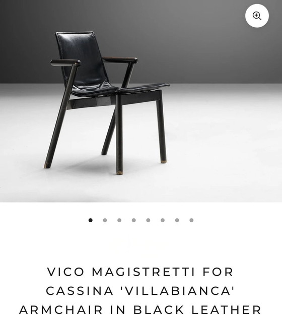 Image 1 of 6x Cassina Magistretti Eetkamerstoelen