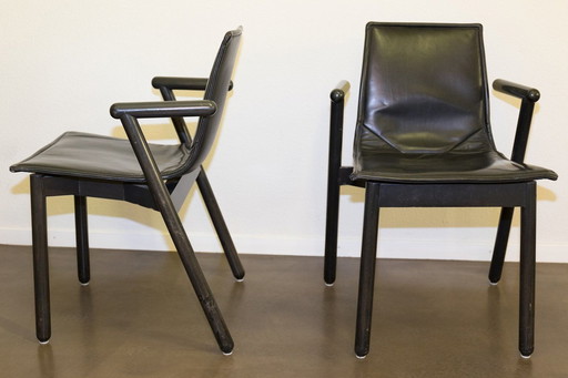 6x Cassina Magistretti Eetkamerstoelen