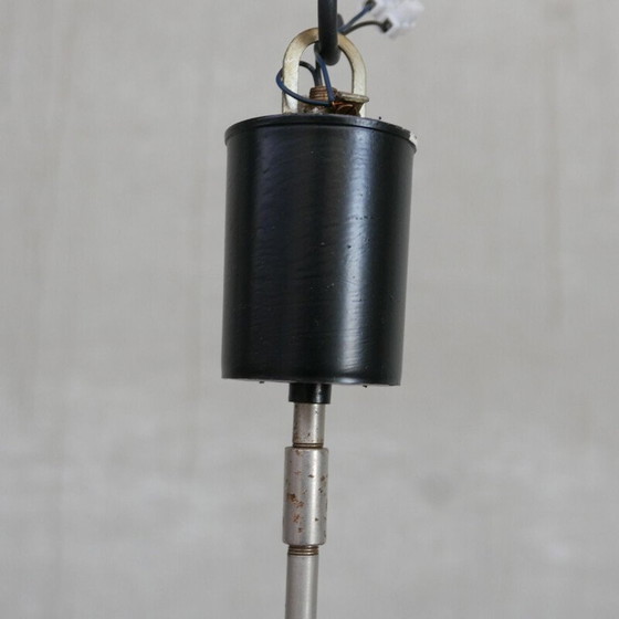 Image 1 of Vintage tweekleurige glazen hanglamp, België