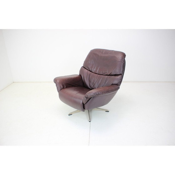 Image 1 of Scandinavische vintage verstelbare leren fauteuil van Peem, Finland 1970