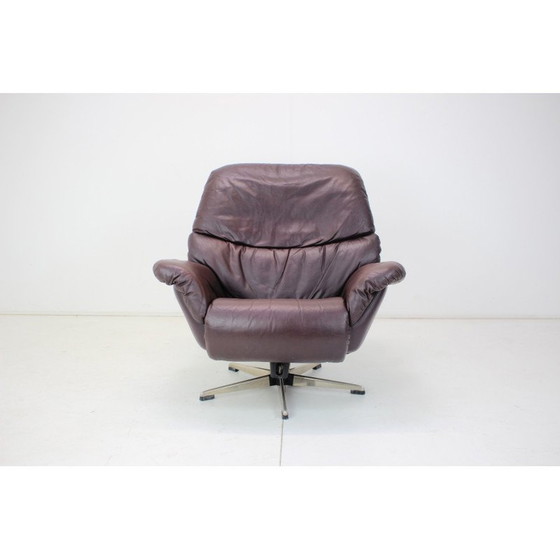 Image 1 of Scandinavische vintage verstelbare leren fauteuil van Peem, Finland 1970