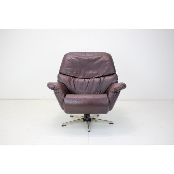 Image 1 of Scandinavische vintage verstelbare leren fauteuil van Peem, Finland 1970