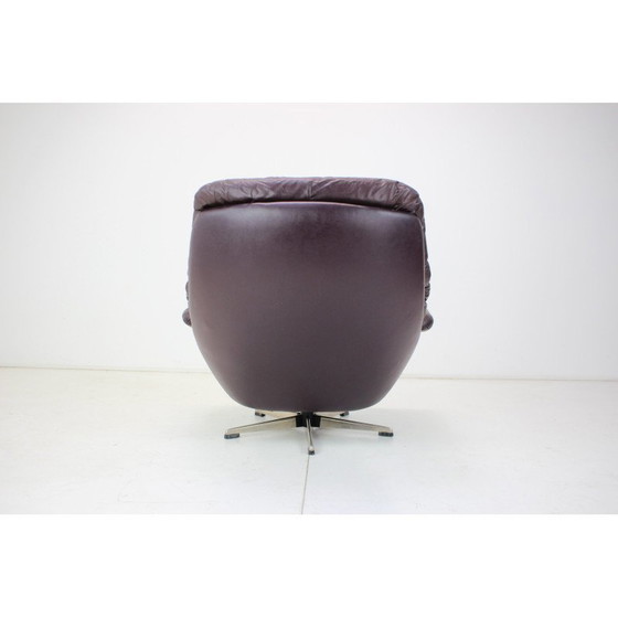 Image 1 of Scandinavische vintage verstelbare leren fauteuil van Peem, Finland 1970