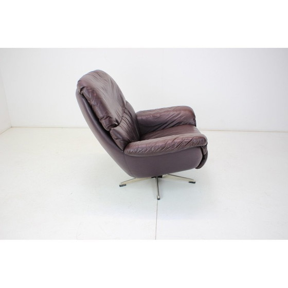 Image 1 of Scandinavische vintage verstelbare leren fauteuil van Peem, Finland 1970