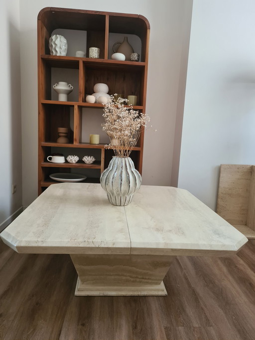 Travertine Salontafel Vintage