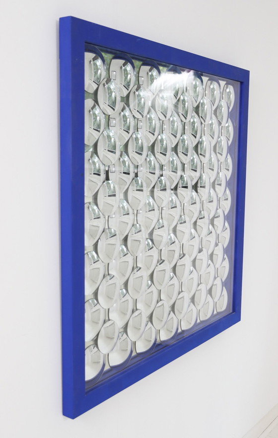 Image 1 of Pt/74 Voor Studio Exact, Spiegel assemblage, 'Stella Ultramarine', gelimiteerd