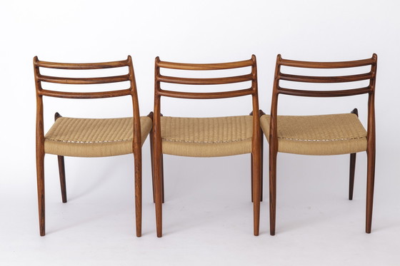 Image 1 of Set 6 Niels Moller stoelen, Model 78, Rozenhout, 1960S, Deens, Vintage