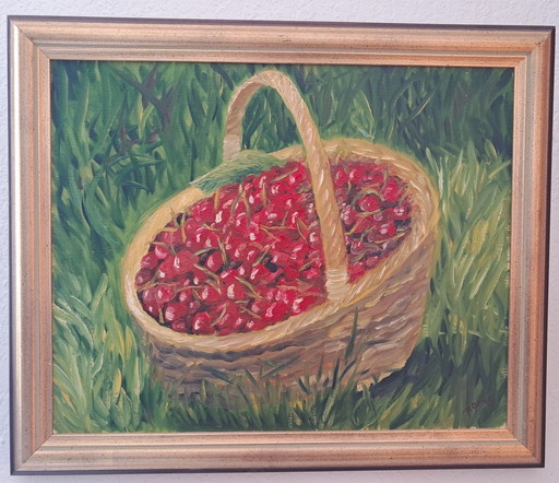 Amateurschilderkunst - Décoration Murale - Paniers De Cerises