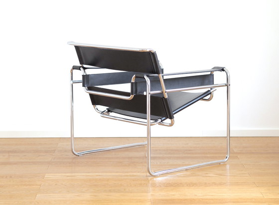 Image 1 of Knoll Int. / Gavina Marcel Breuer Wassily Stoel Leer Zwart