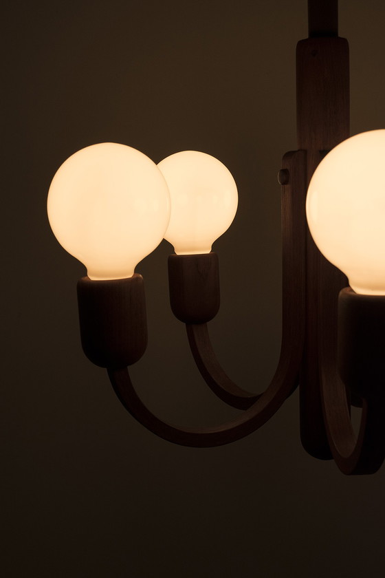 Image 1 of Mid Century Domus hanglamp teak