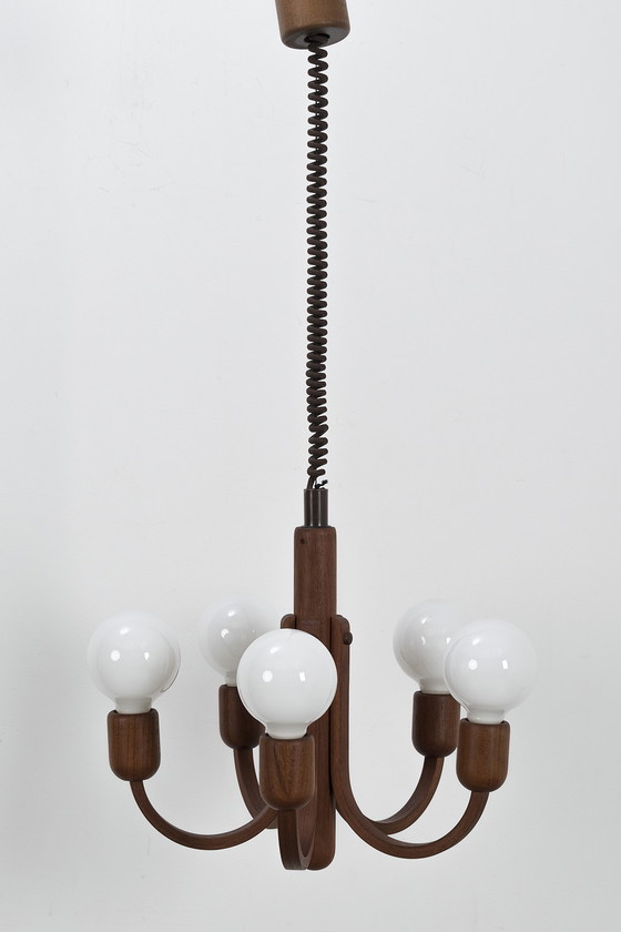 Image 1 of Mid Century Domus hanglamp teak