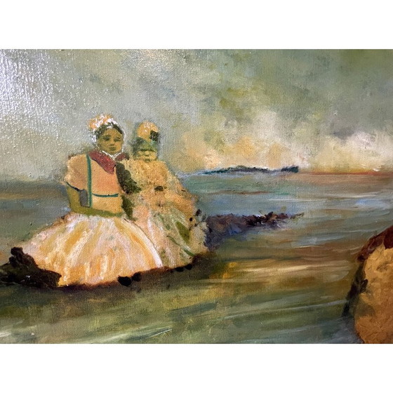 Image 1 of Vintage olieverf op doek "Talking to the rocks 2" door Elodie Huré