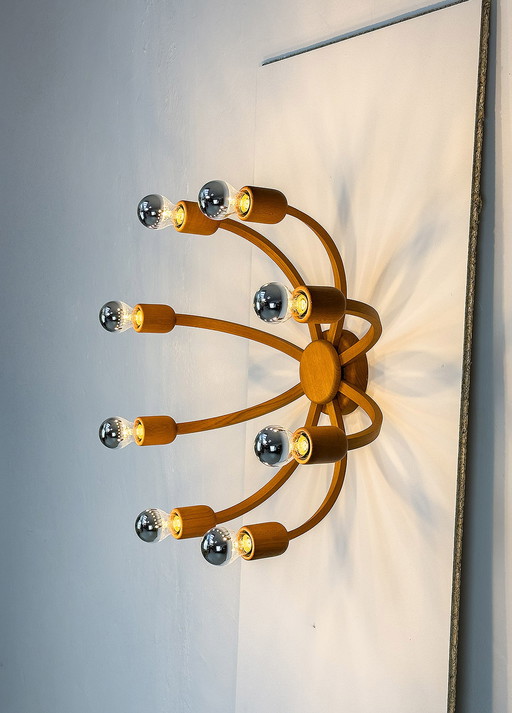 Wandlamp met 8 armen van Domus Leuchten, 1960