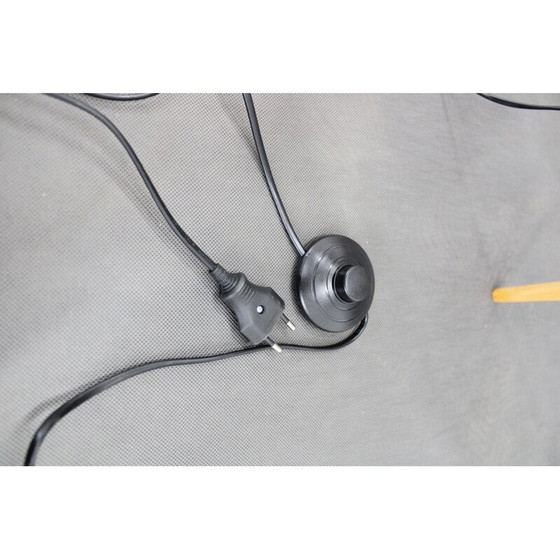 Image 1 of Vintage vloerlamp van glas en beukenhout voor Uluv, Tsjecho-Slowakije 1970