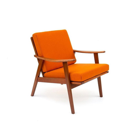 Image 1 of Vintage Scandinavische fauteuil in teak en wol, jaren 1960