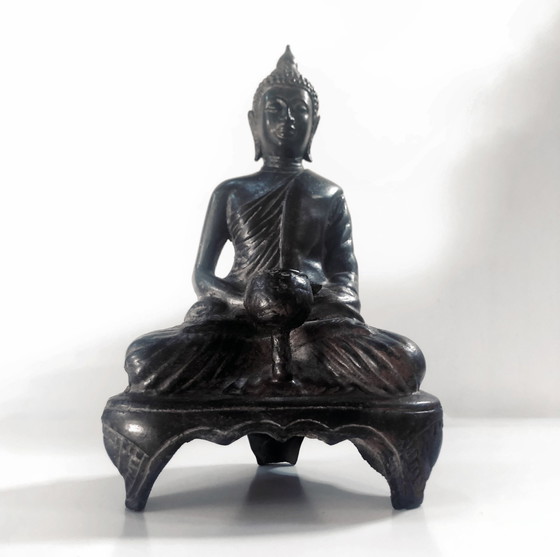 Image 1 of Amitabha Boeddha - Brons - Thailand - 16e Eeuw