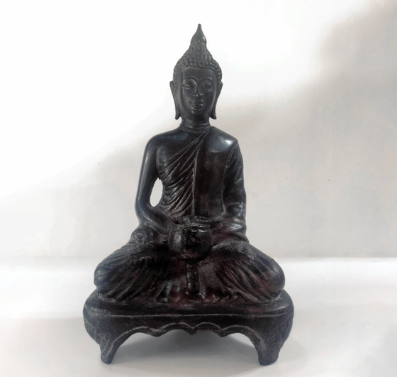Image 1 of Amitabha Boeddha - Brons - Thailand - 16e Eeuw