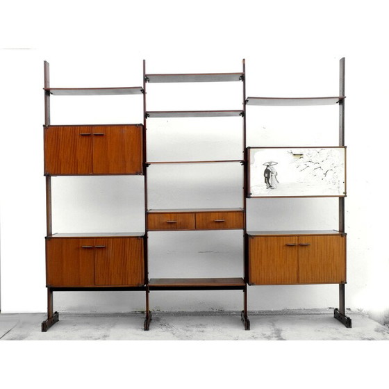 Image 1 of Vintage teakhouten wandmeubel voor Rb Italy, Italië 1950