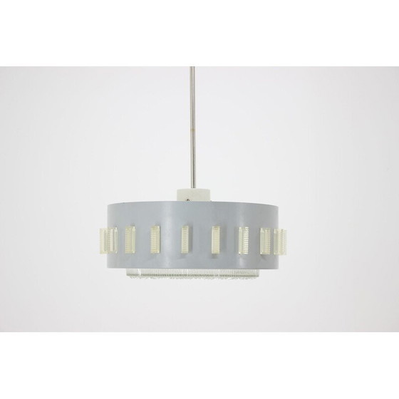 Image 1 of Vintage grijze hanglamp, Tsjechië 1960