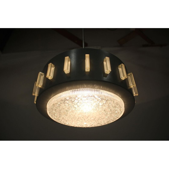 Image 1 of Vintage grijze hanglamp, Tsjechië 1960