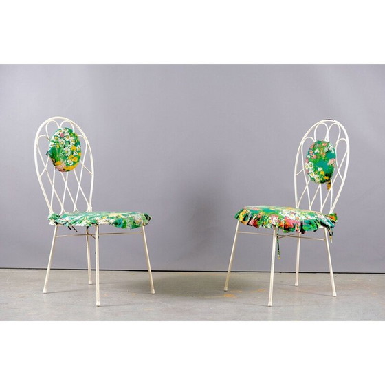 Image 1 of Paar vintage stoelen van blik, Duitsland 1960