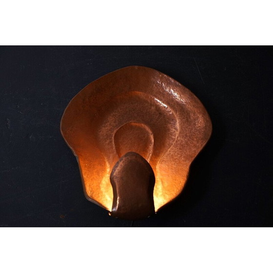 Image 1 of Vintage antroposofische koperen wandlamp, Duitsland 1969