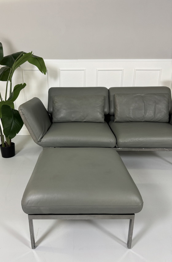 Image 1 of Brühl Roro Medium Leder Sofa Slaapfunctie Bank