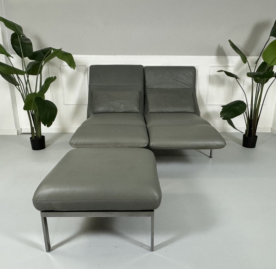 Image 1 of Brühl Roro Medium Leder Sofa Slaapfunctie Bank