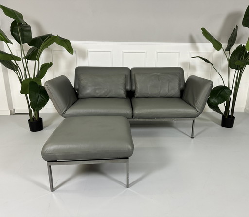 Brühl Roro Medium Leder Sofa Slaapfunctie Bank