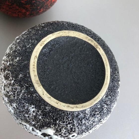 Image 1 of Set van 3 vintage vazen van lavaklei "Multi-Color" van Scheurich, Duitsland 1970