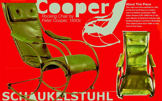 Image 1 of Absolute wereldklasse // Cooper schommelstoel werd gepresenteerd op de "Wereldtentoonstelling" in Engeland in 1851.