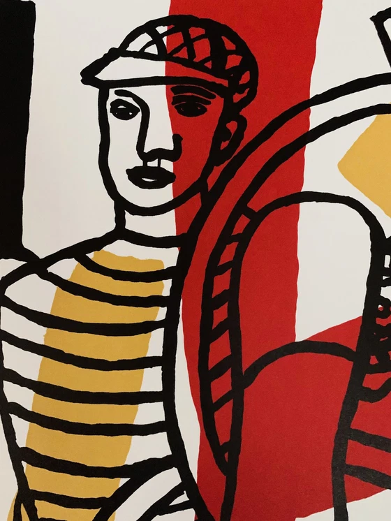 Image 1 of Fernand Léger, “Le Cycliste, 1948” Lithograph.