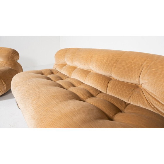 Image 1 of Vintage Soriana 3-zitsbank door Tobia en Afra Scarpa voor Cassina, 1970