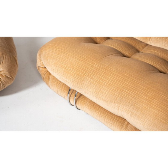 Image 1 of Vintage Soriana 3-zitsbank door Tobia en Afra Scarpa voor Cassina, 1970