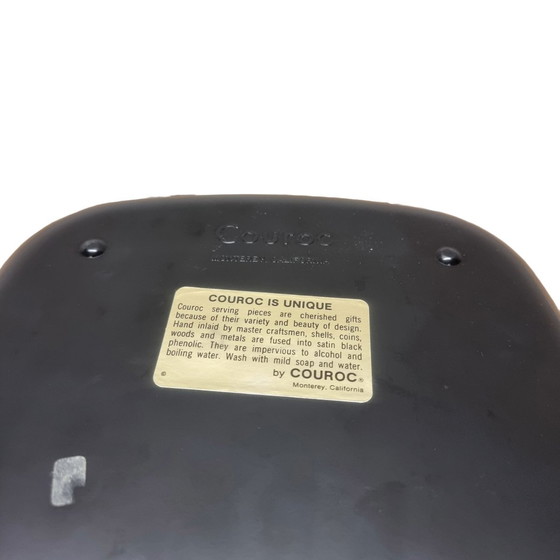 Image 1 of Vintage Couroc Bord Met Uil