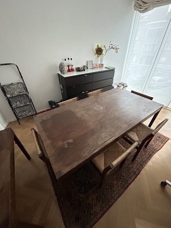 Image 1 of Martin Visser Tafel + Bijzettafel + 7 Stoelen. Wenge Fineer