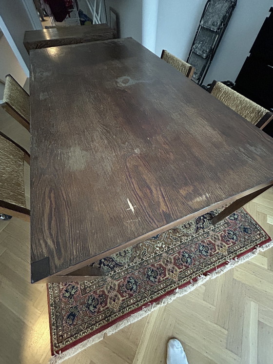 Image 1 of Martin Visser Tafel + Bijzettafel + 7 Stoelen. Wenge Fineer