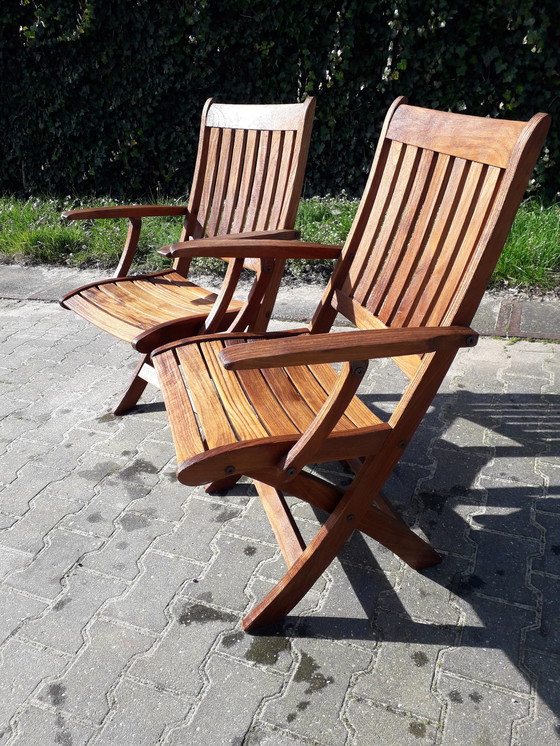 Image 1 of 2 Teak and Garden Ocean klapstoel met armleuningen