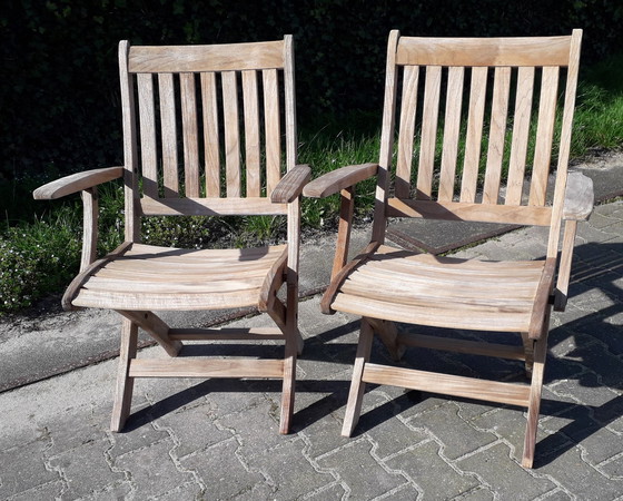 Image 1 of 2 Teak and Garden Ocean klapstoel met armleuningen