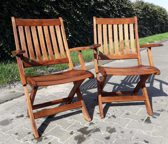 Image 1 of 2 Teak and Garden Ocean klapstoel met armleuningen