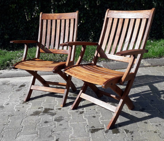 Image 1 of 2 Teak and Garden Ocean klapstoel met armleuningen