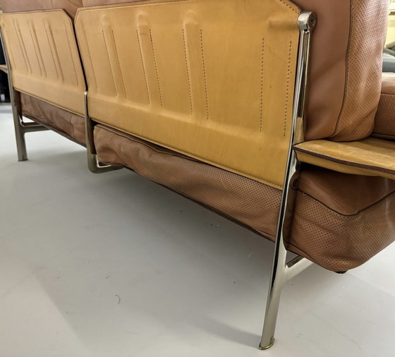 Image 1 of B&B Italia Diesis Designer Merk Sofa Leder Bruin Klassiek