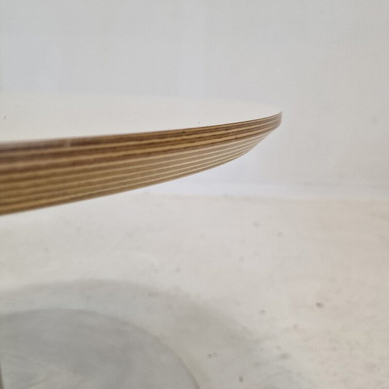 Image 1 of Vintage ronde salontafel van hout en aluminium door Geoffrey Harcourt voor Artifort, 1960