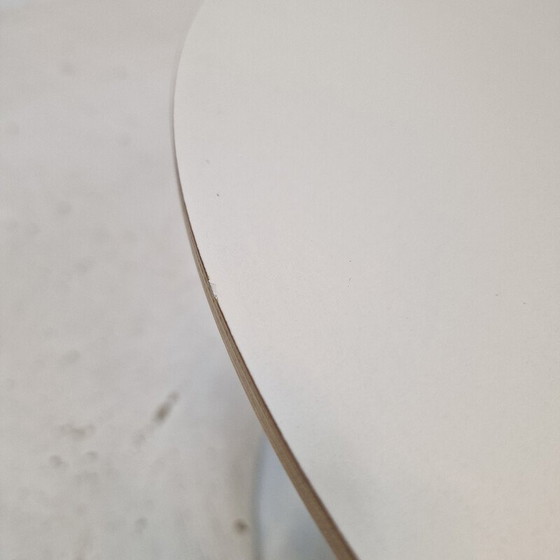 Image 1 of Vintage ronde salontafel van hout en aluminium door Geoffrey Harcourt voor Artifort, 1960