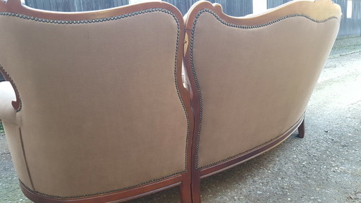 Lodewijk Barok Bankstel Met Fauteuils 