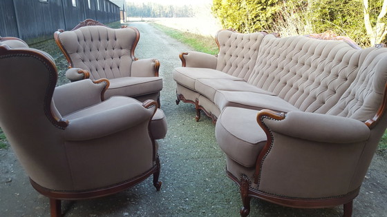 Image 1 of Lodewijk Barok Bankstel Met Fauteuils 